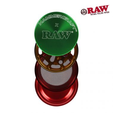 RAW X HAMMERCRAFT 4-PART ALUMINIUM SIFTER GRINDER