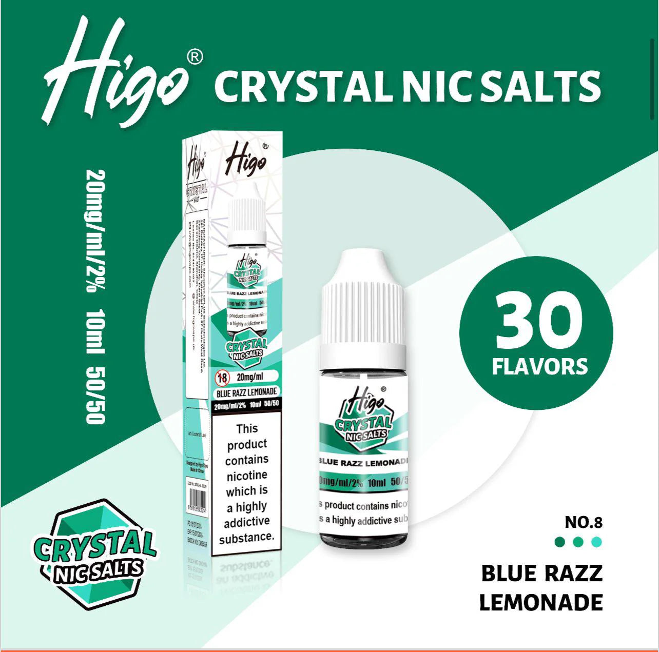HIGO CRYSTAL NIC SALTS 10ml