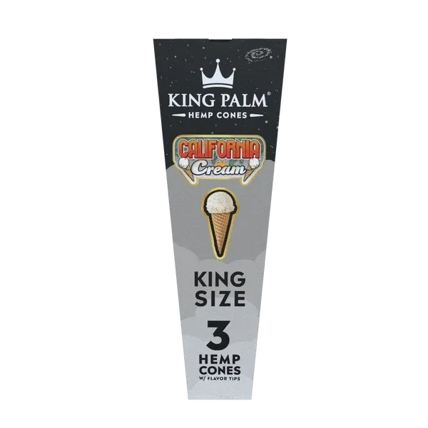 KING PALM HEMP CONES WITH POP TIPS - KING SIZE (3 PACK)
