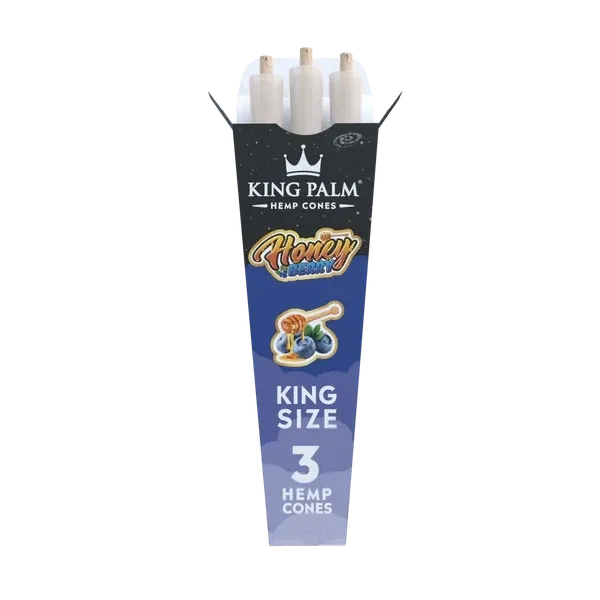 KING PALM HEMP CONES WITH POP TIPS - KING SIZE (3 PACK)
