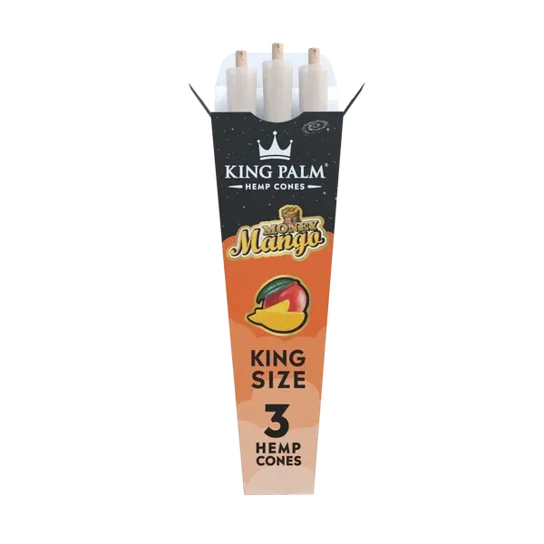 KING PALM HEMP CONES WITH POP TIPS - KING SIZE (3 PACK)
