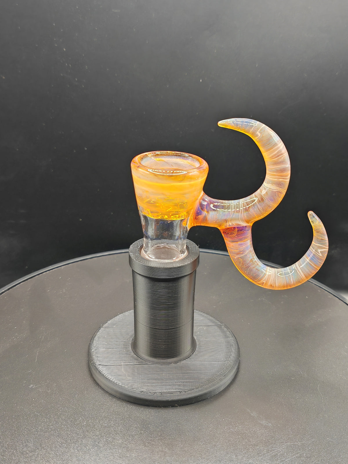 Gump glass 2 horn bowl - 18mm 4 hole slide