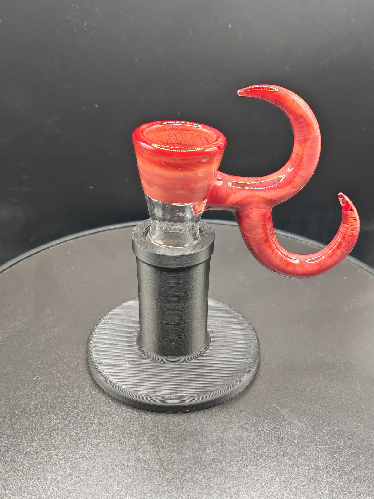 Gump glass 2 horn bowl - 18mm 4 hole slide