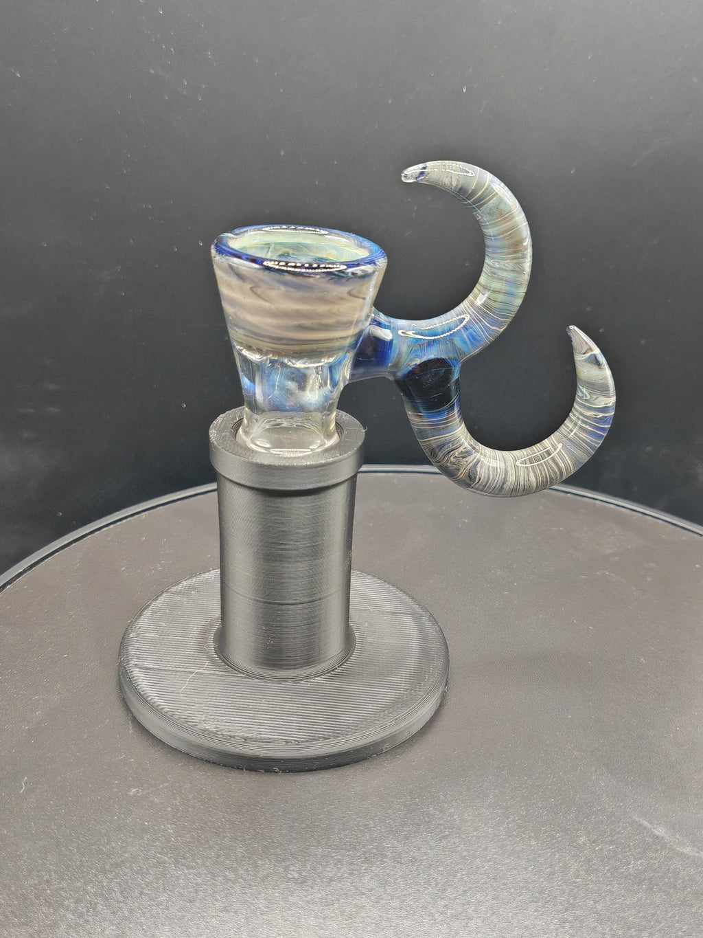 Gump glass 2 horn bowl - 18mm 4 hole slide