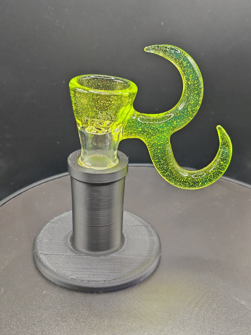 Gump glass 2 horn bowl - 18mm 4 hole slide