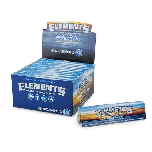 ELEMENTS CONNOISSEUR KING SIZE SLIM ROLLING PAPER & TIPS