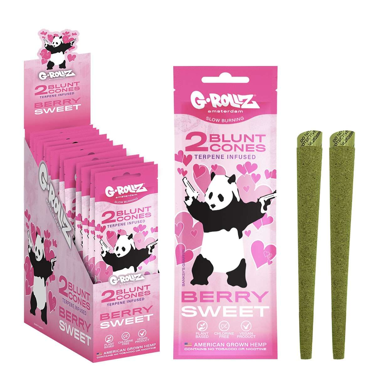 G-ROLLZ PRE ROLLED HEMP CONES - BERRY SWEET