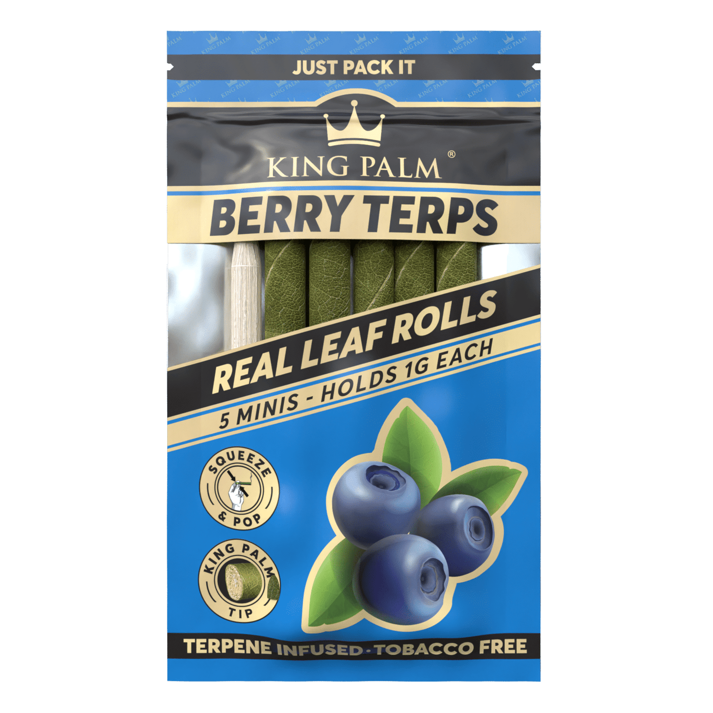 KING PALM MINI LEAF ROLLS 5PK