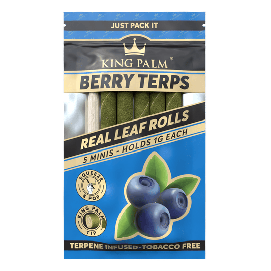KING PALM MINI LEAF ROLLS 5PK - BERRY TERPS