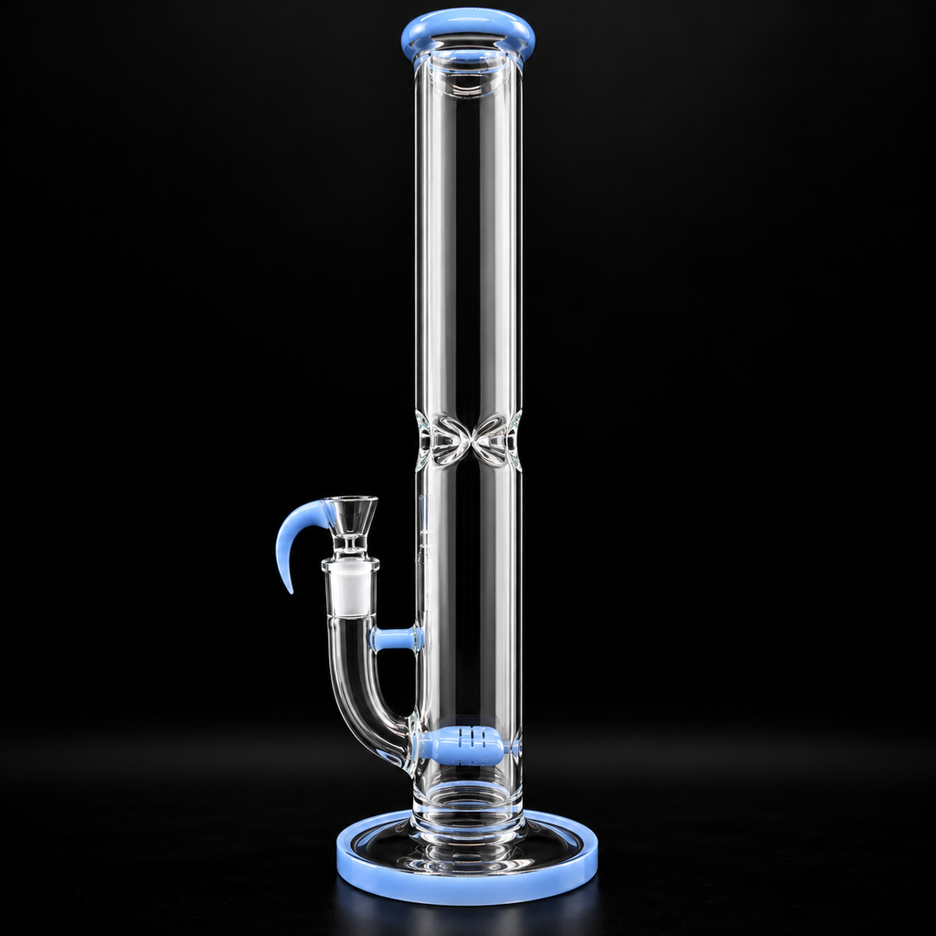 17" twin inline percolator tube bong - 18mm
