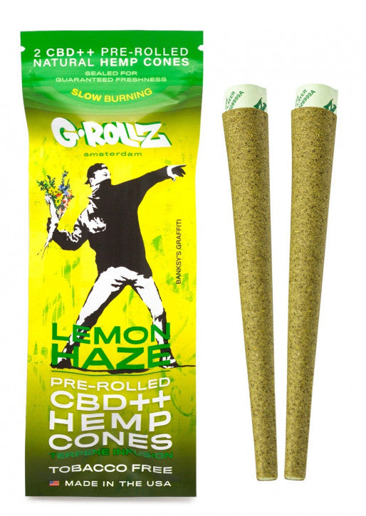 G-ROLLZ PRE ROLLED HEMP CONES - LEMON HAZE