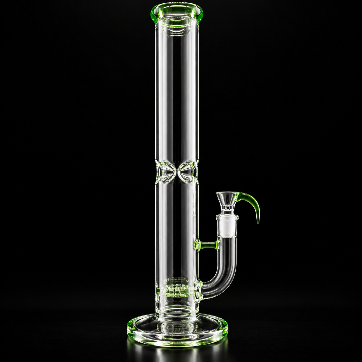17" twin inline percolator tube bong - 18mm