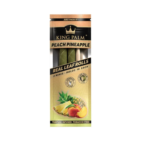 KING PALM MINI LEAF ROLLS - PEACH PINEAPPLE