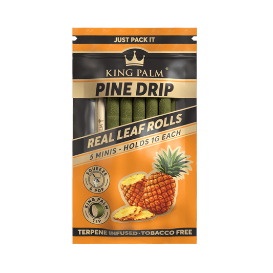 KING PALM MINI LEAF ROLLS 5PK - PINE DRIP