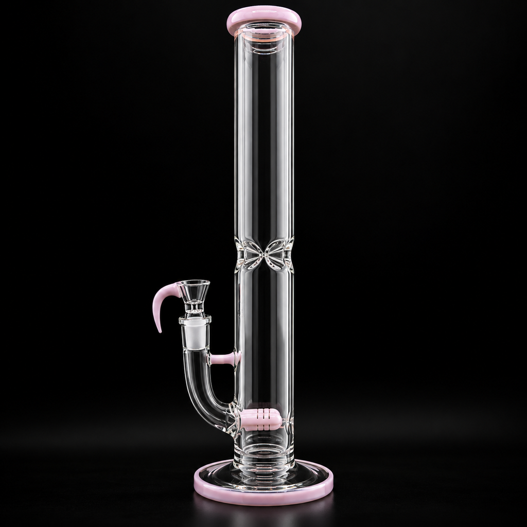 17" twin inline percolator tube bong - 18mm