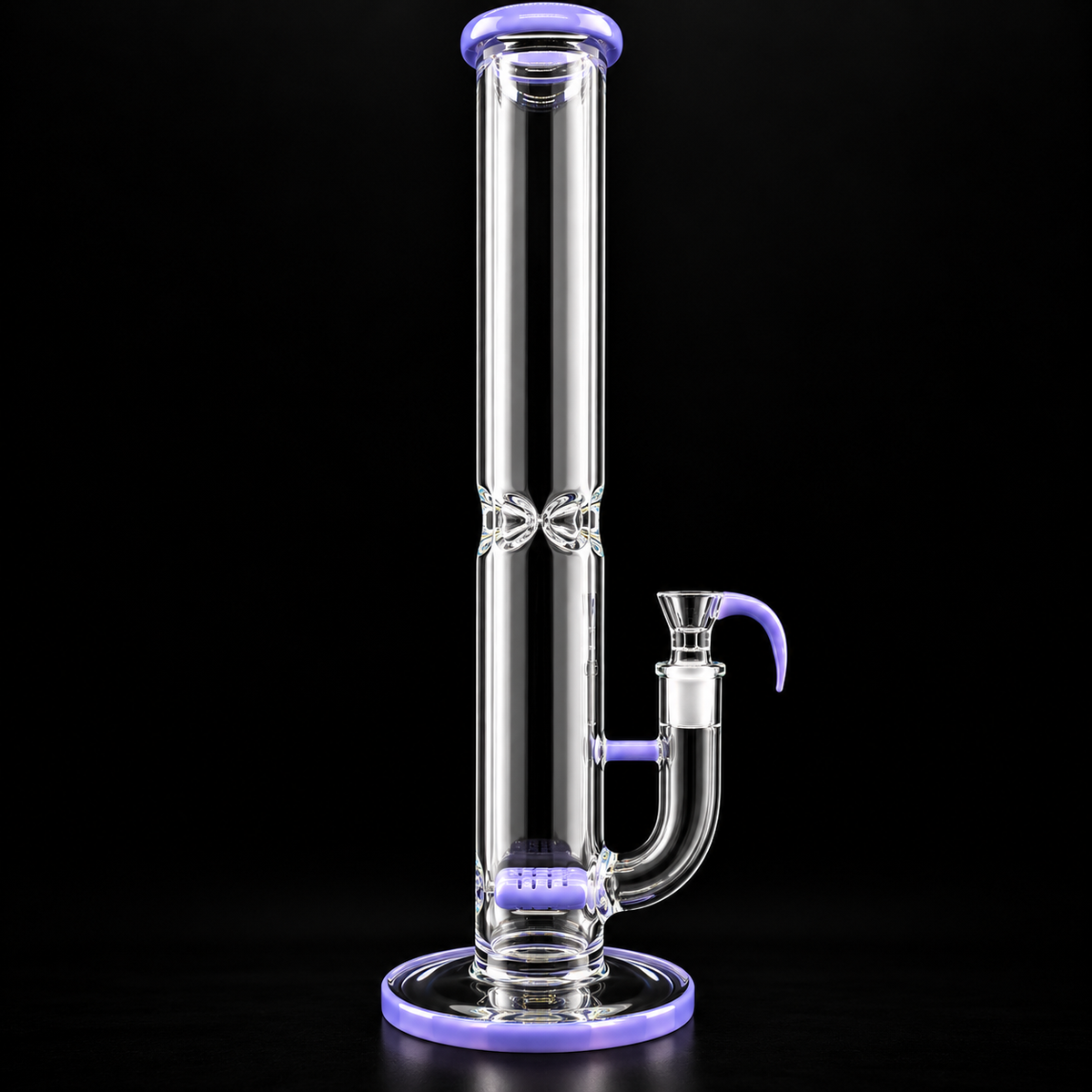 17" twin inline percolator tube bong - 18mm