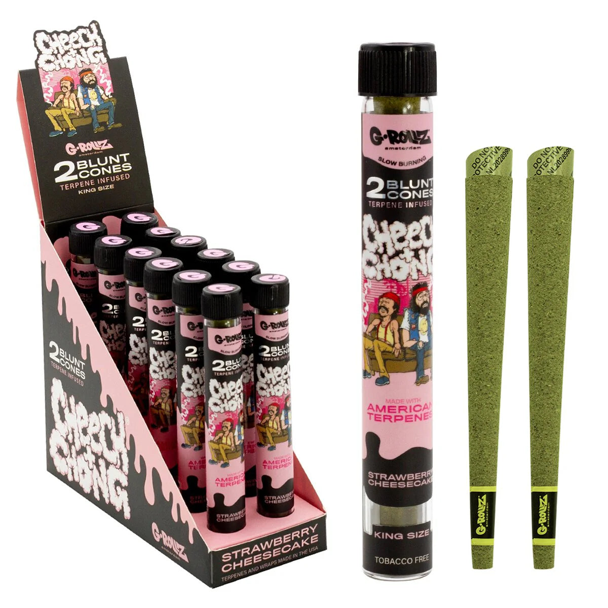G-ROLLZ TERPENE INFUSED BLUNT CONES - STRAWBERRY CHEESECAKE