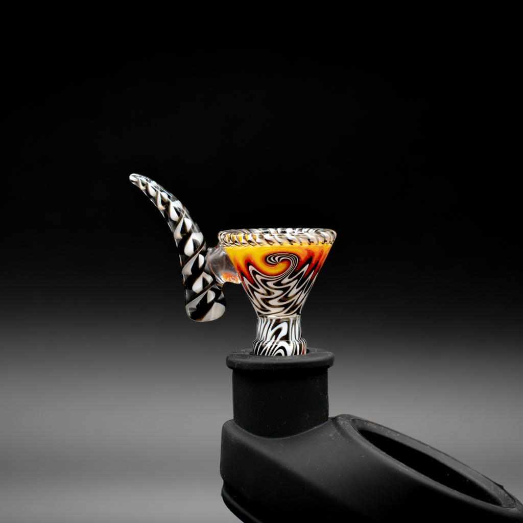 Wigwag glass 4 hole up hook bowl - 14mm