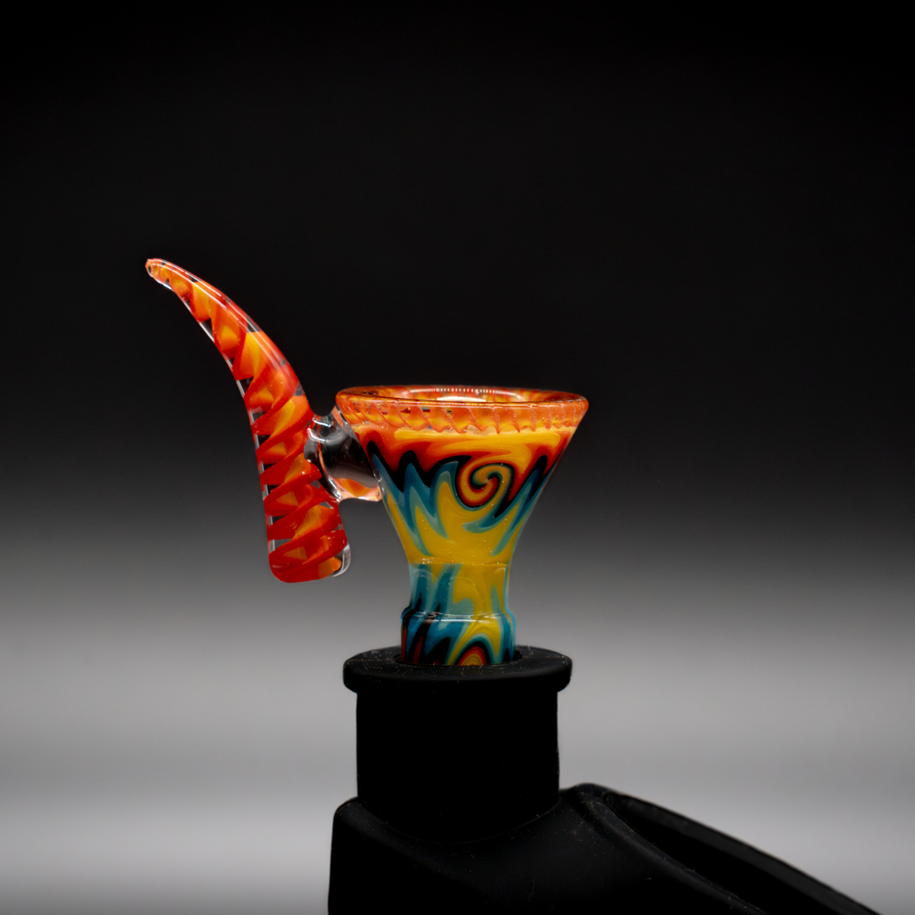 Wigwag glass 4 hole up hook bowl - 14mm