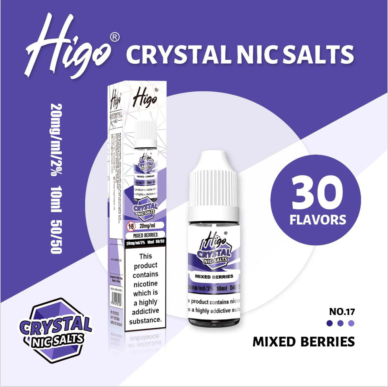 HIGO CRYSTAL NIC SALTS 10ml