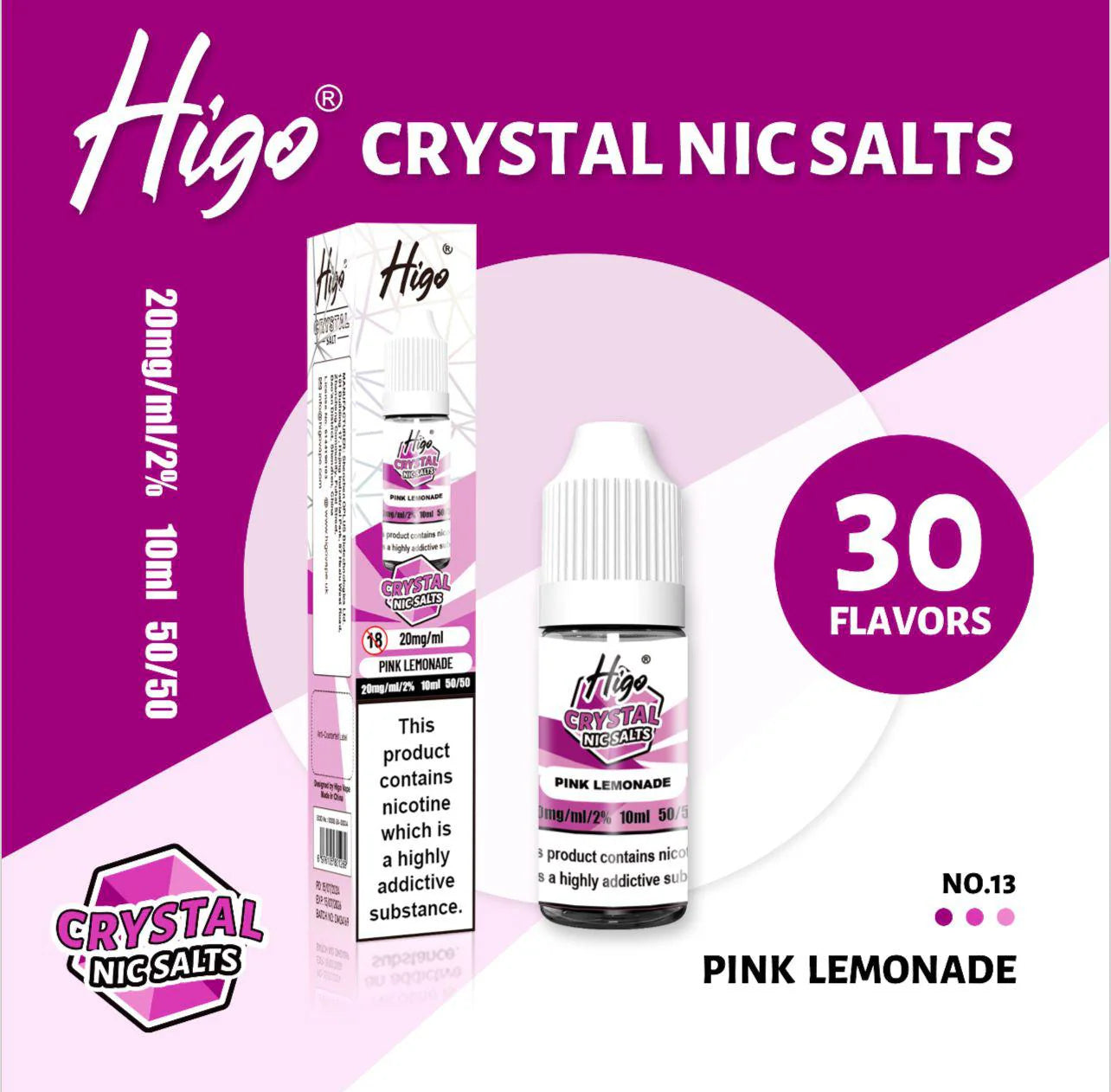 HIGO CRYSTAL NIC SALTS 10ml