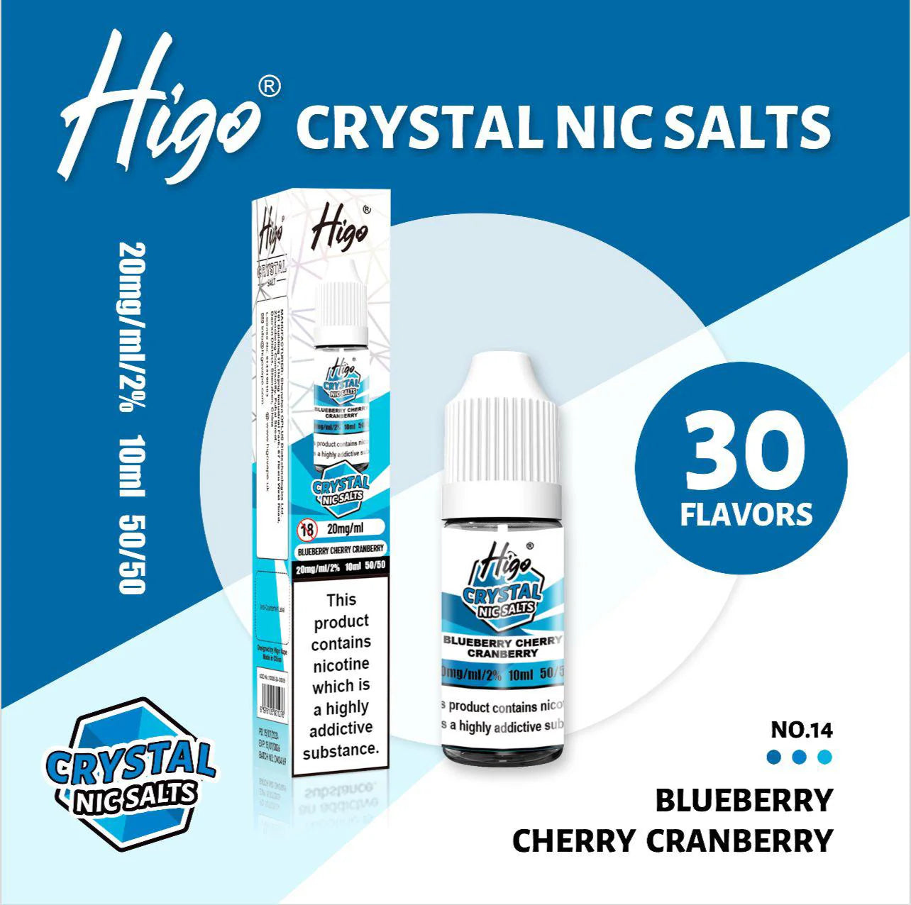 HIGO CRYSTAL NIC SALTS 10ml