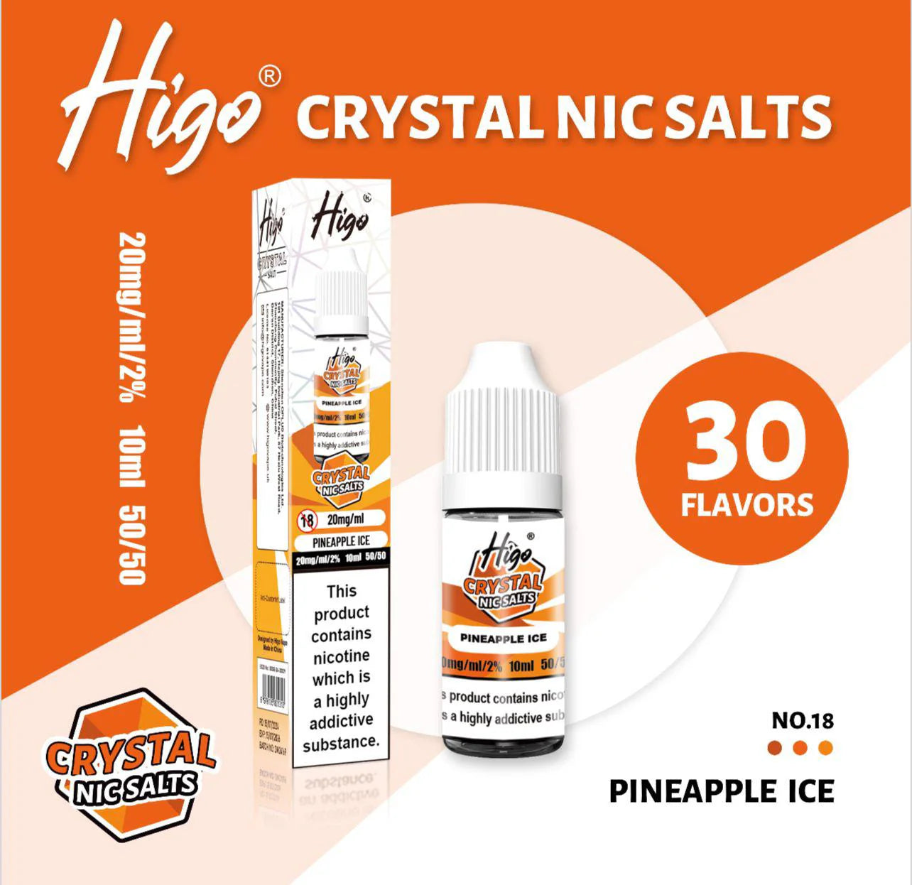 HIGO CRYSTAL NIC SALTS 10ml