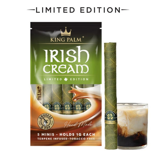 KING PALM MINI LEAF ROLLS 5PK - IRISH CREAM