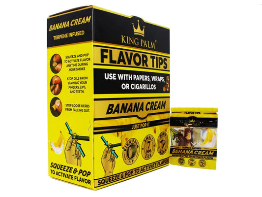 KING PALM. FLAVOURED TERP TIPS - BANANA CREAM
