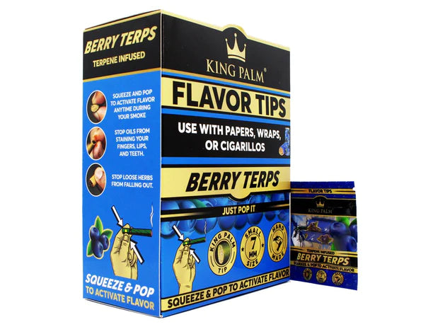 KING PALM. FLAVOURED TERP TIPS - BERRY TERPS