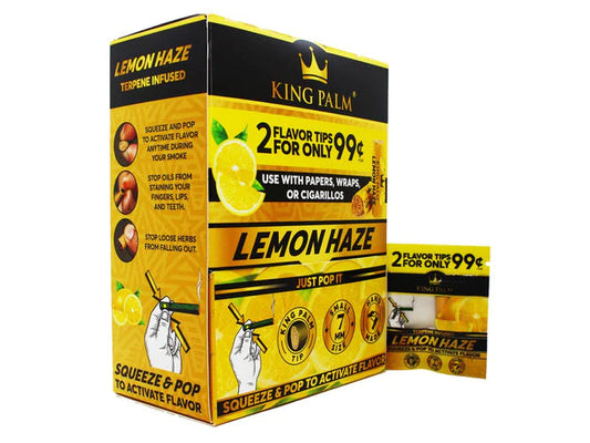 KING PALM. FLAVOURED TERP TIPS - LEMON HAZE