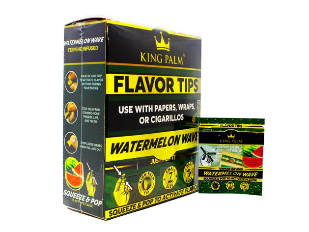 KING PALM. FLAVOURED TERP TIPS - WATERMELON WAVE