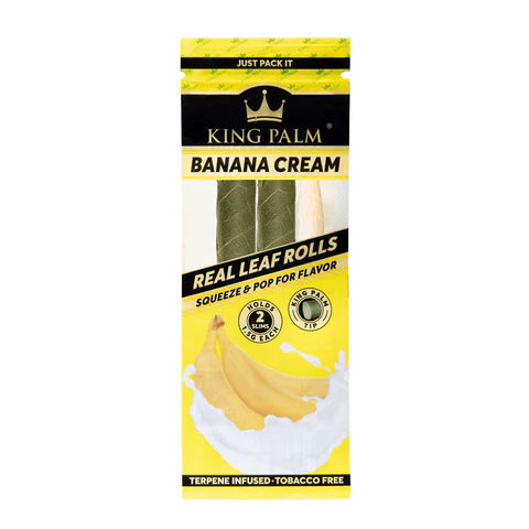 KING PALM MINI LEAF ROLLS - BANANA CREAM