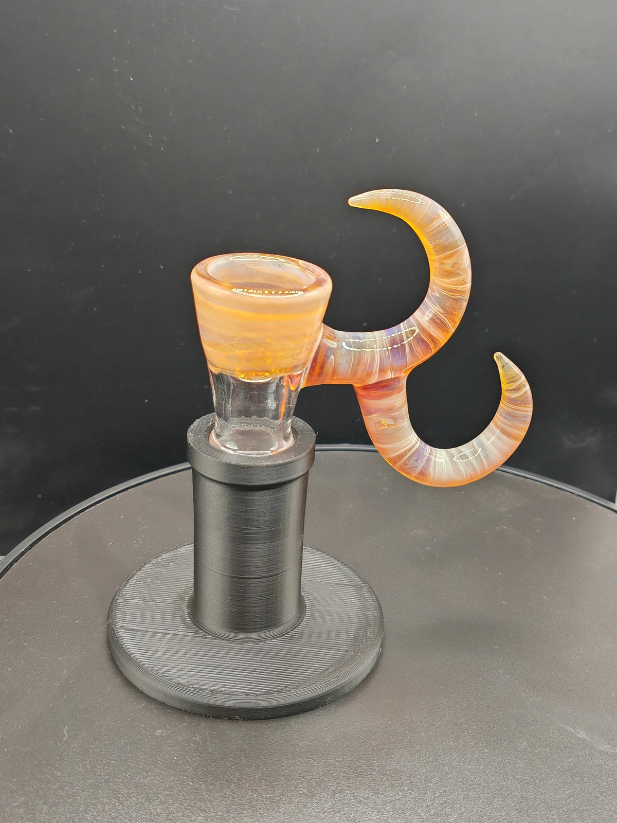 Gump glass 2 horn bowl - 18mm 4 hole slide