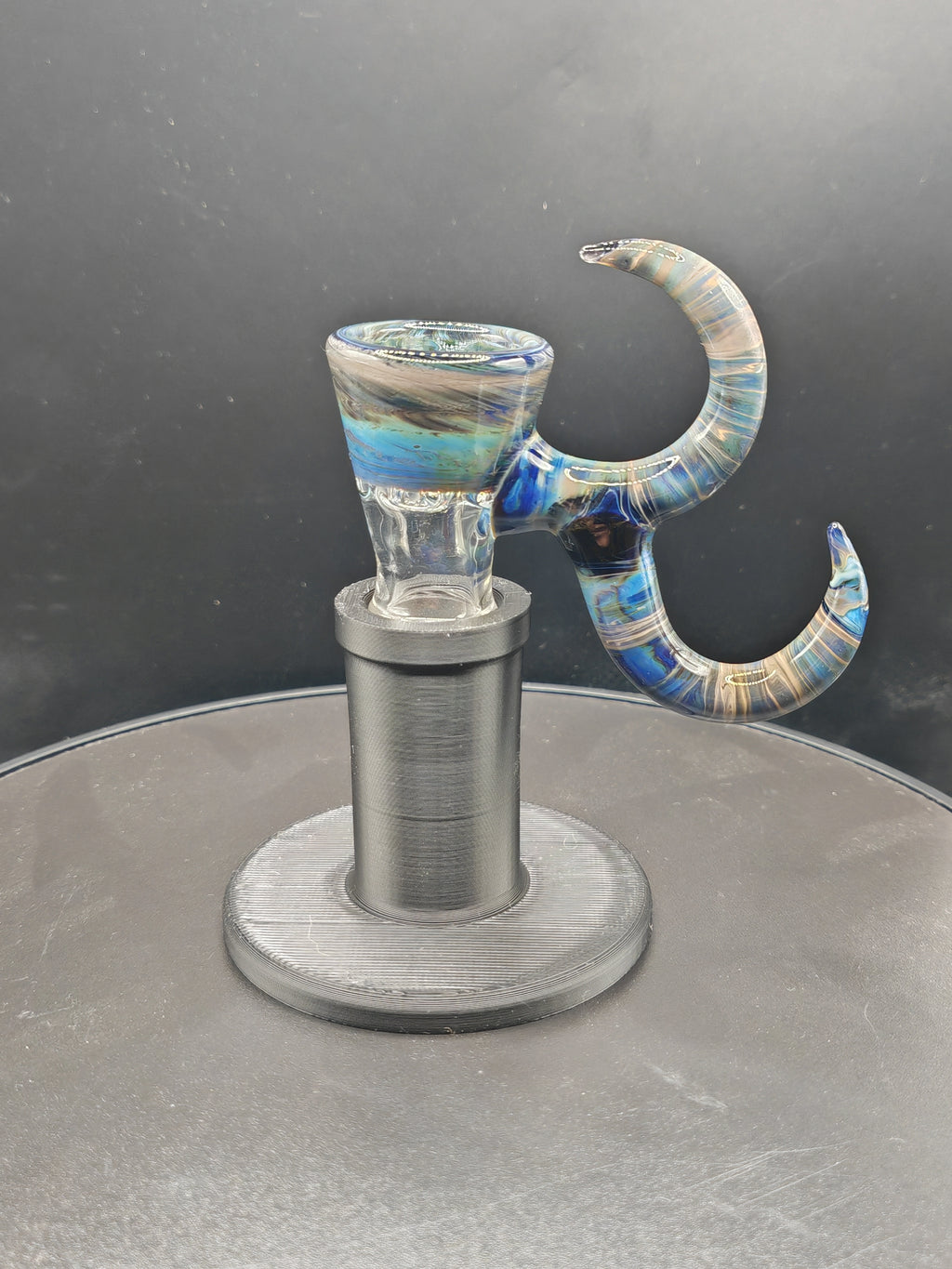 Gump glass 2 horn bowl - 18mm 4 hole slide