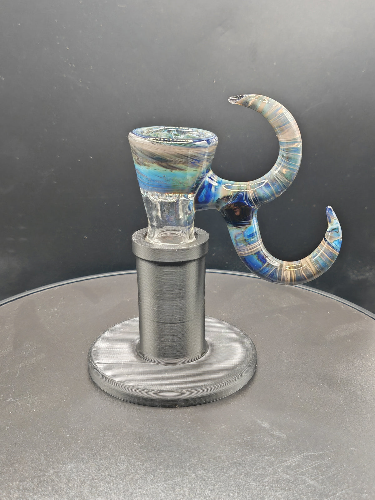 Gump glass 2 horn bowl - 18mm 4 hole slide