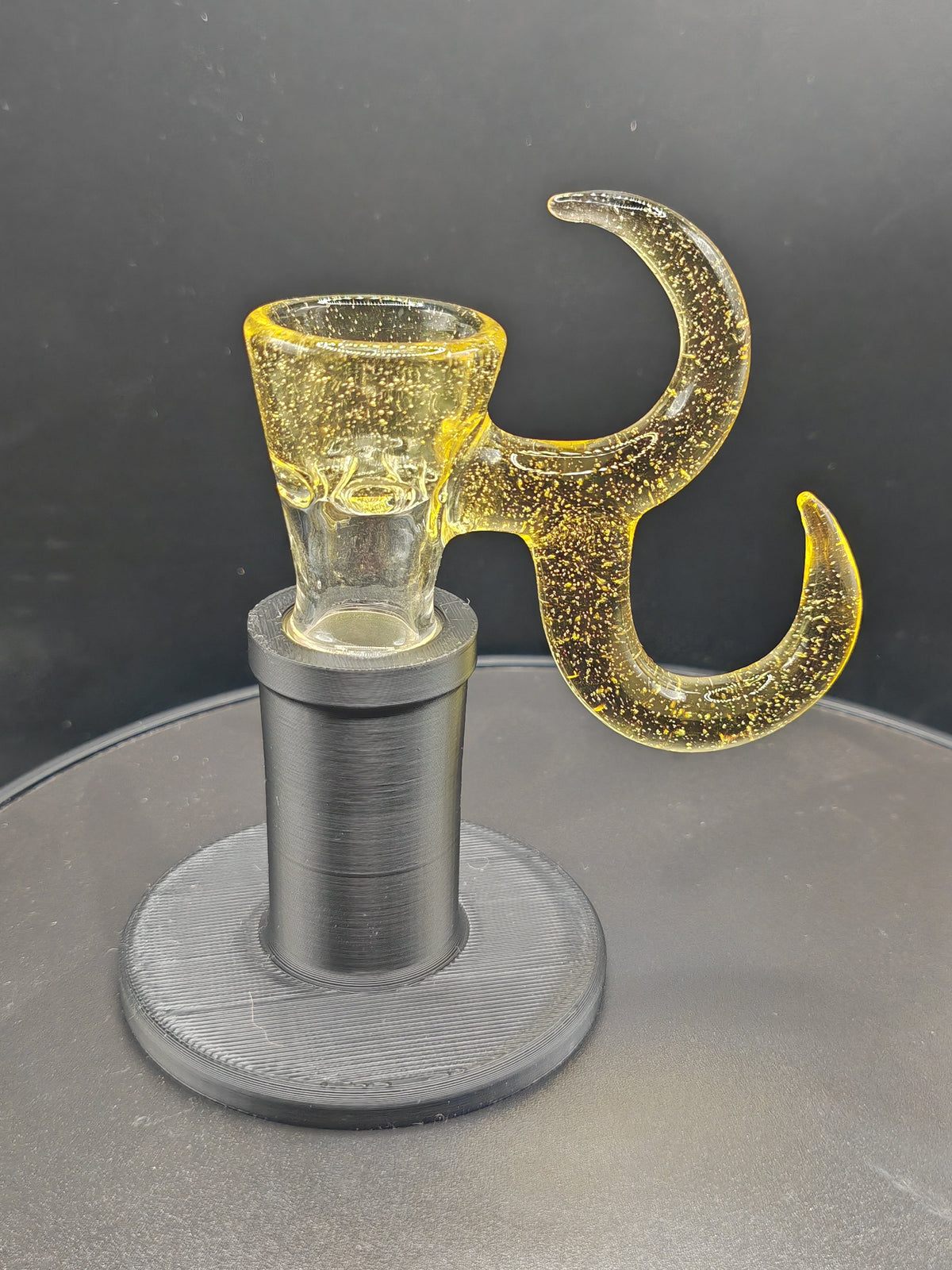 Gump glass 2 horn bowl - 18mm 4 hole slide