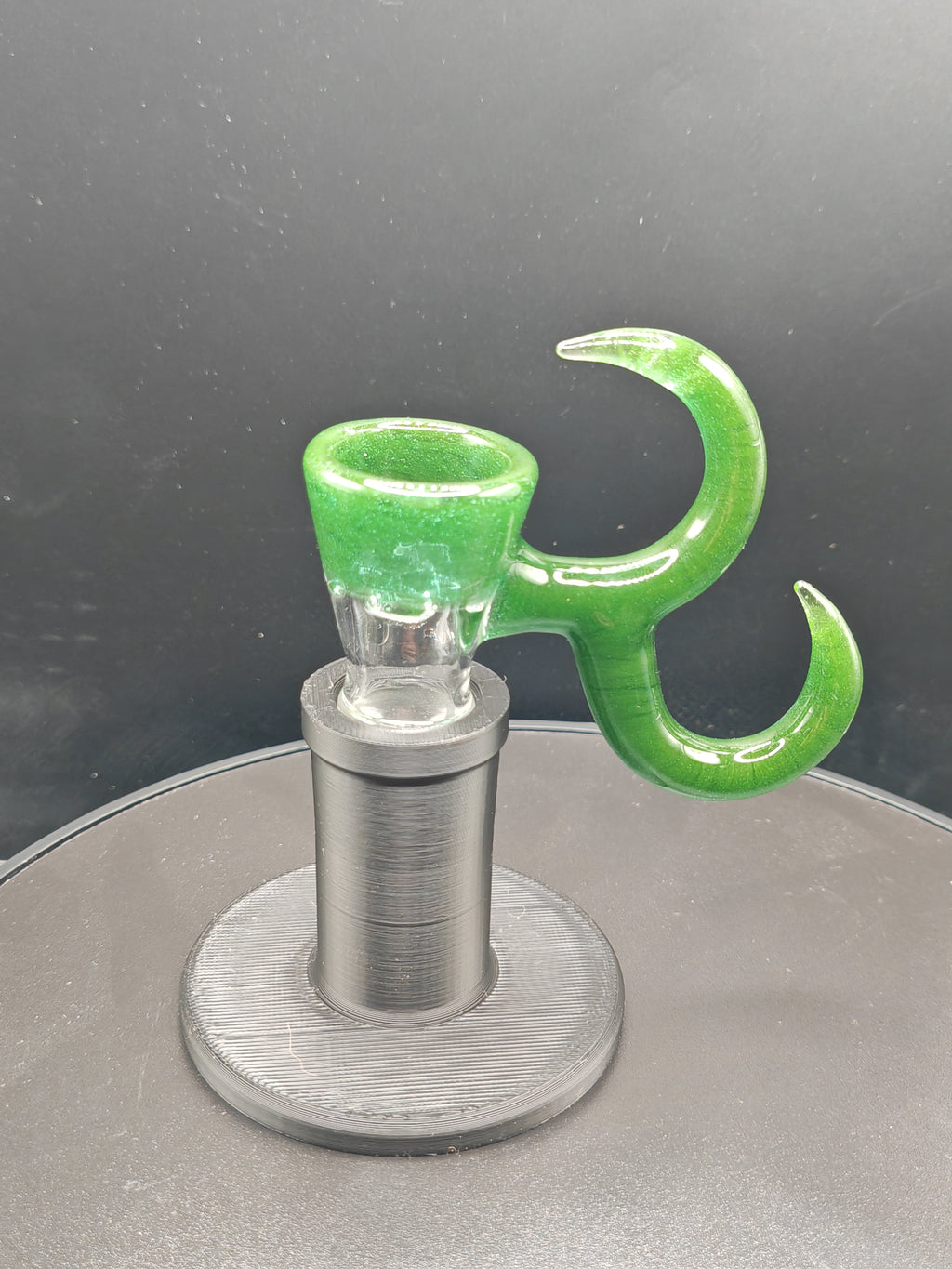 Gump glass 2 horn bowl - 18mm 4 hole slide