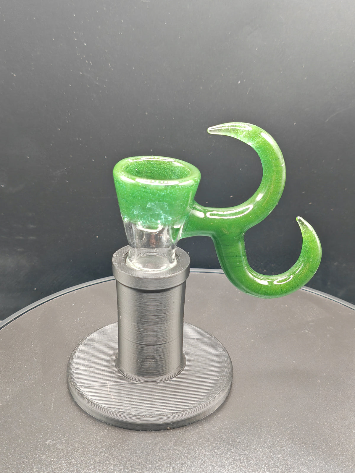 Gump glass 2 horn bowl - 18mm 4 hole slide