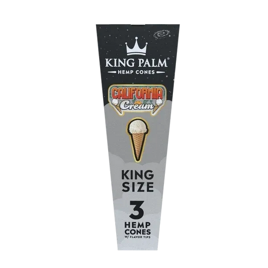 KING PALM HEMP CONES WITH POP TIPS - KING SIZE (3 PACK)